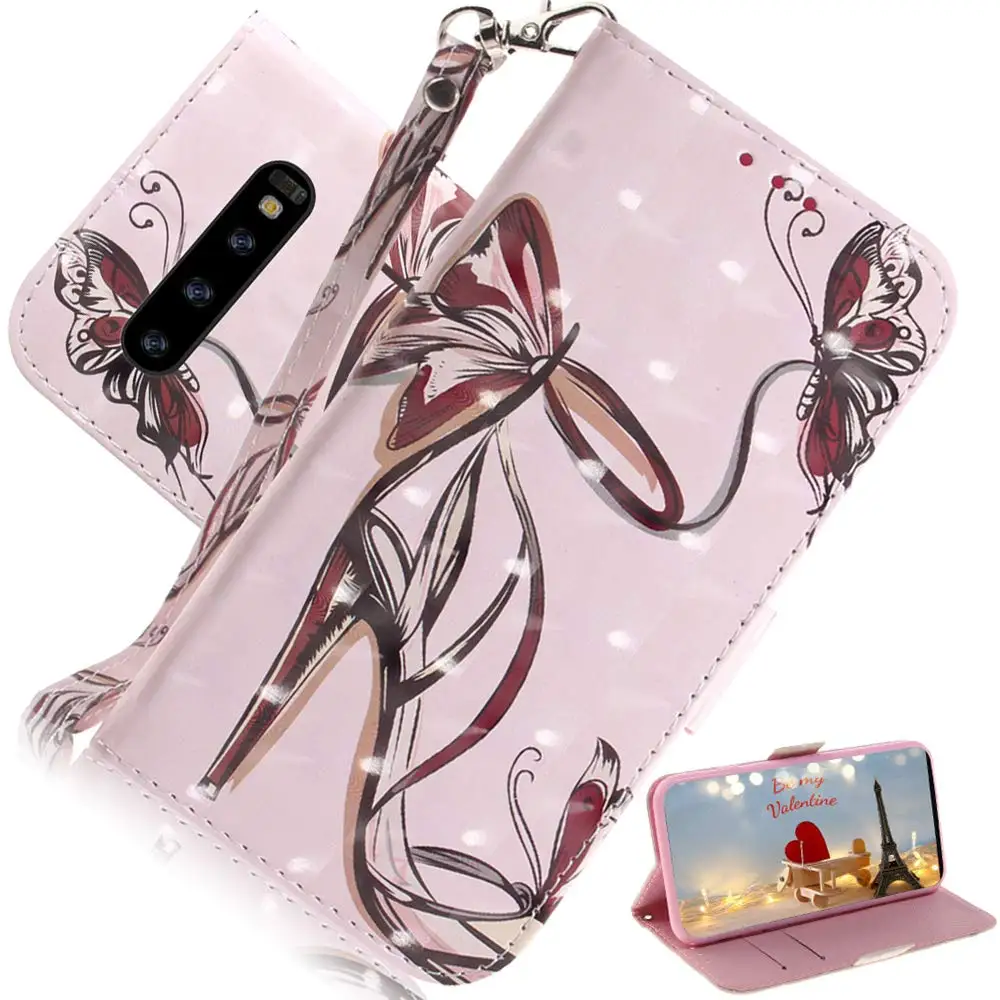 high heeled shoes 3D(полиуретан) с откидной крышкой для samsung Galaxy A70 A50 A30 A20 A10 A40 A60 A80 A20E чехол с мультипликационным принтом из искусственной кожи чехол для samsung A50s A30S - Цвет: high heeled shoes