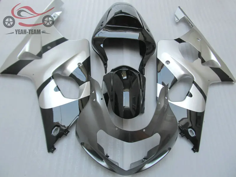 Комплект обтекателей на вторичном рынке для Suzuki GSX R1000 2000 2001 2002 K2 серебристо