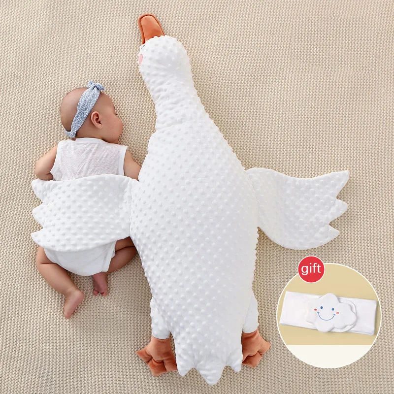

Newborn Comfort Pillow Big White Goose Infant Sleep Relieves Intestinal Exhaust Airplane Soothing Baby Sleeping Artifact
