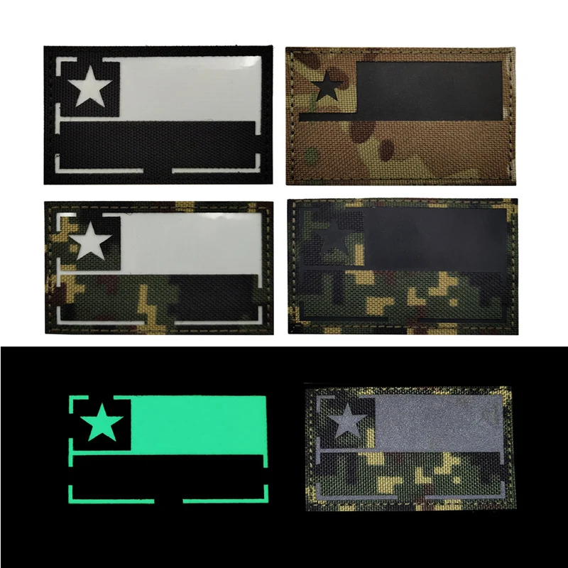 Чили Флаг Светоотражающие нашивки ИК светодиодный тактический чилийский