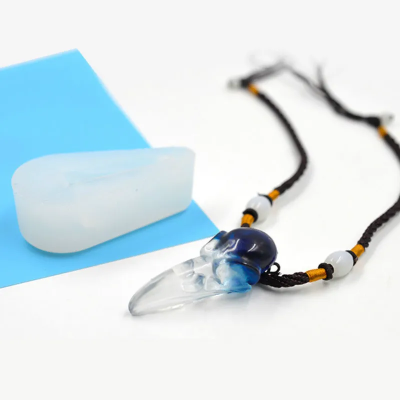 3D Ворон Череп Силиконовая Форма Птица Скелет голова форма ворона Хэллоуин