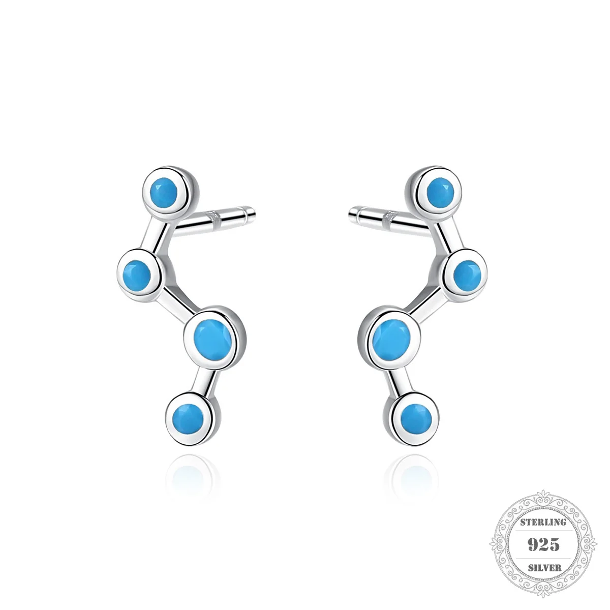 Серьги гвоздики бирюзовые модные хорошие ювелирные украшения Томаса для женщин