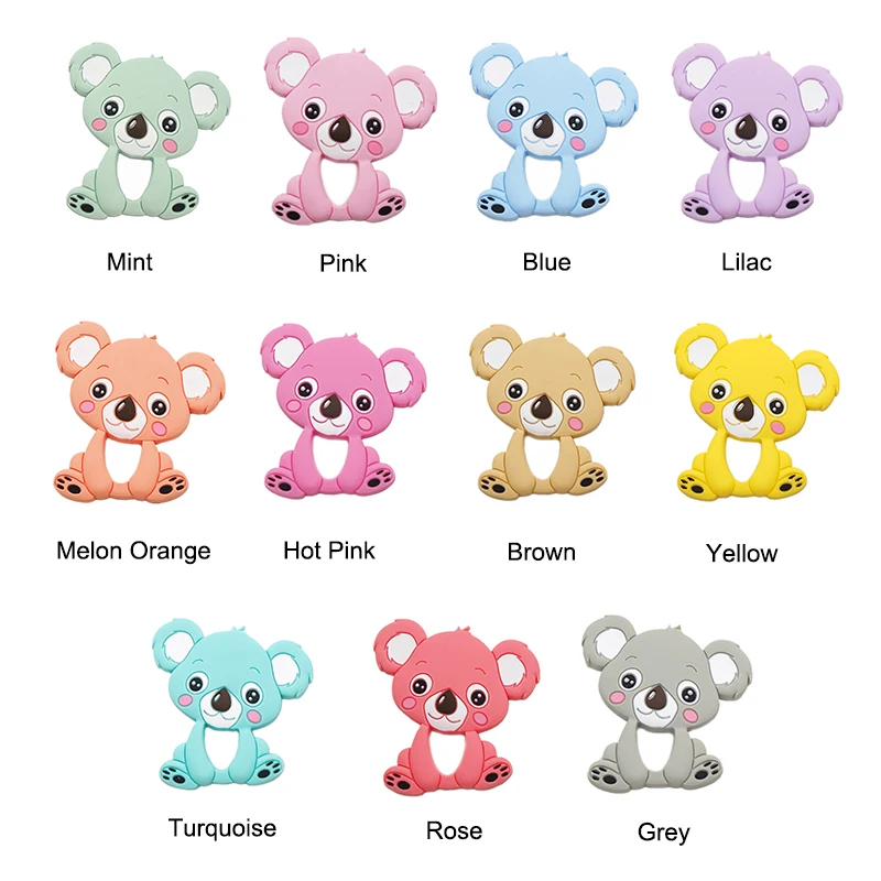 Chenkai 5 шт. силиконовый Прорезыватель для зубов коала самостоятельного