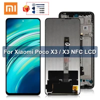 6 67 for xiaomi poco x3 lcd display touch screen digitizer assembly for poco x3 nfc lcd m2007j20ct replacement parts