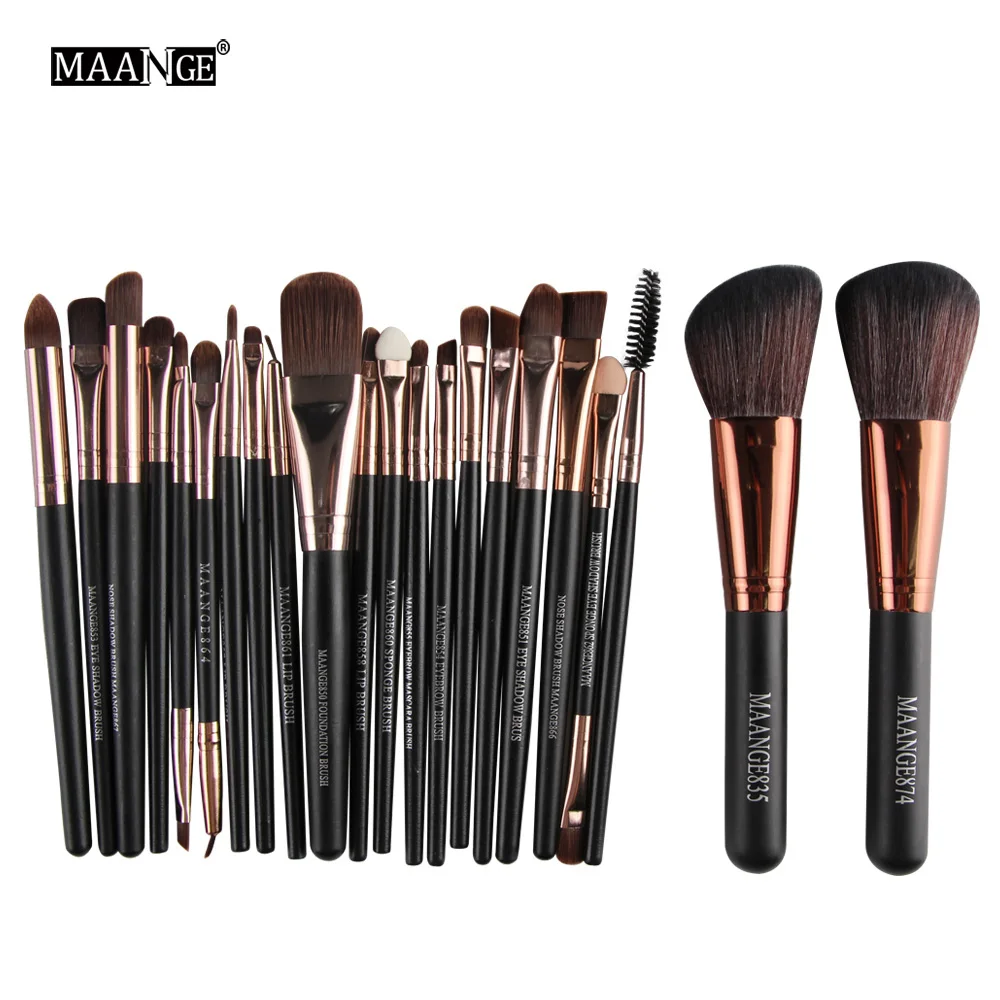 Pro 22 Pcs Beauty Makeup Brushes Set Cosmetics Foundation Powder Blush Eye Shadow Liner Lip Make Up Brush Kits Maquiagem Tools | Красота и