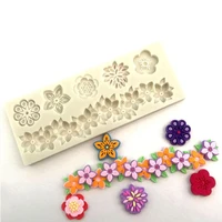 flowers a variety of fondant silicone mold diy cake circumference mold soft candy mold baking accessories