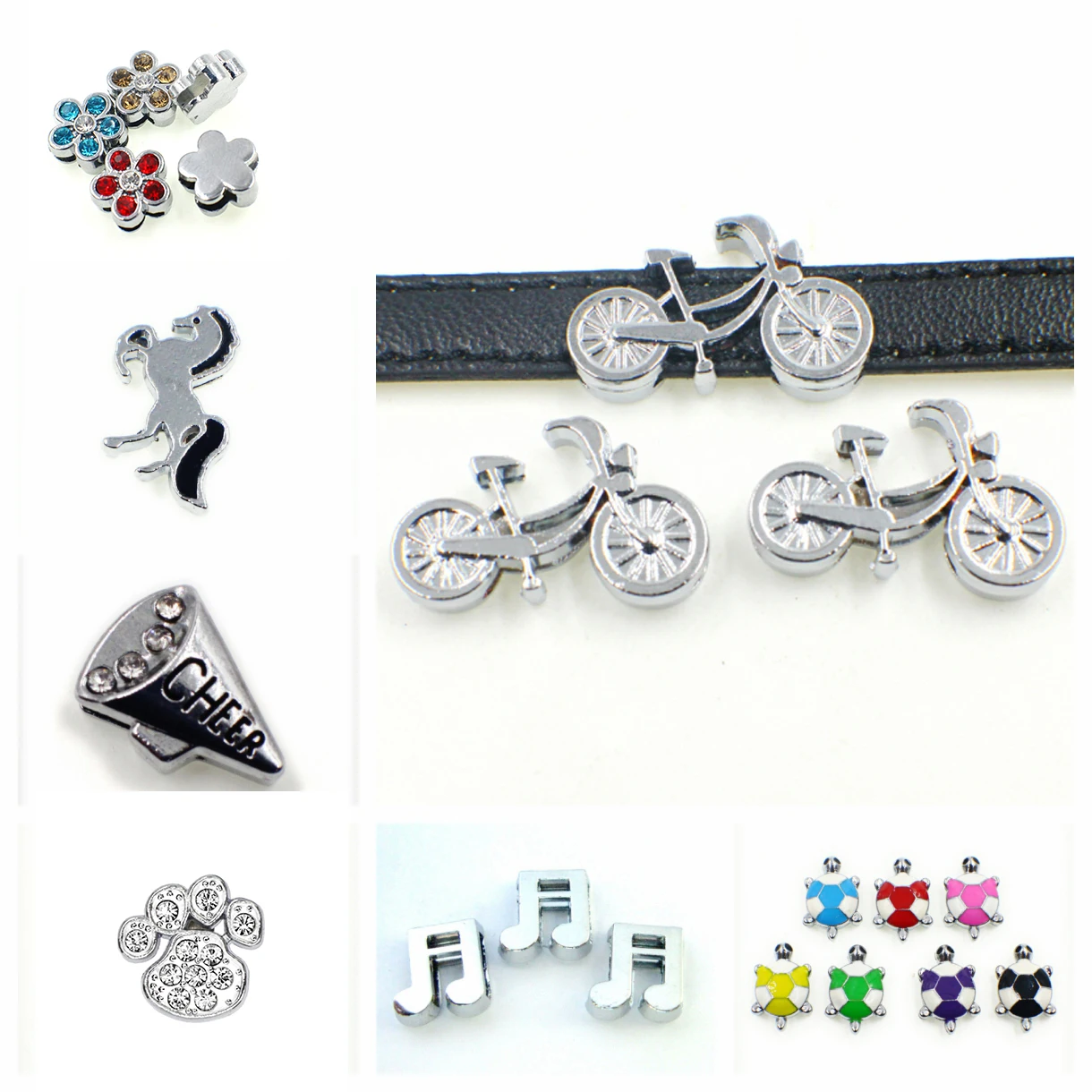 10 шт./лот 8 мм Шармы-Подвески для изготовления браслетов Женские Ювелирные