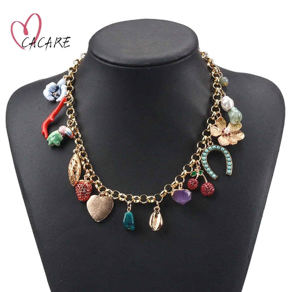 Модное ожерелье с большой цепочкой чокер для женщин и девушек ошейник в богемном