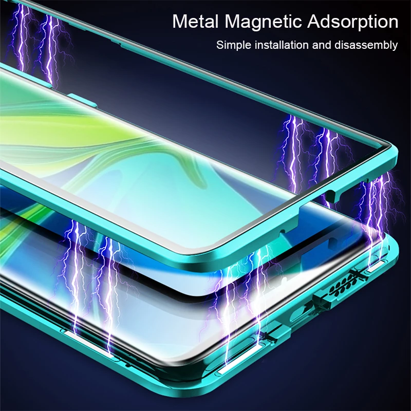 Магнитный адсорбционный металлический чехол для Xiaomi 9 Lite 9T Pro 8 SE CC9 A3 9H