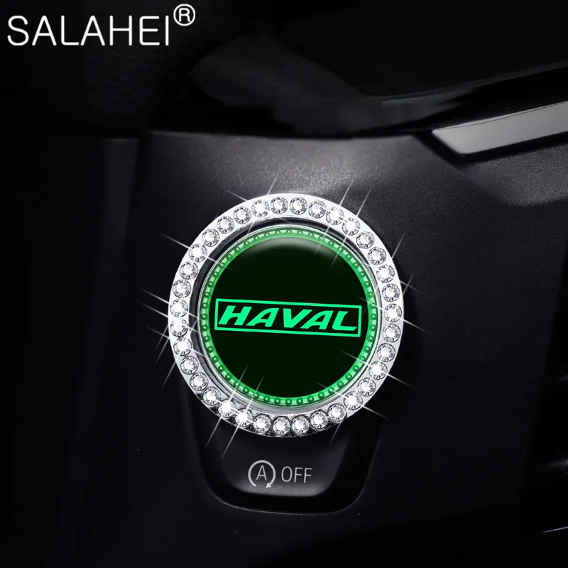 

One-click Start Button Crystal Sequin Frame Ring Decals For HAVAL H1 H2 H3 H5 H6 H7 H8 H9 M4 M6 Concept B COUPE F7x SC C30 C50