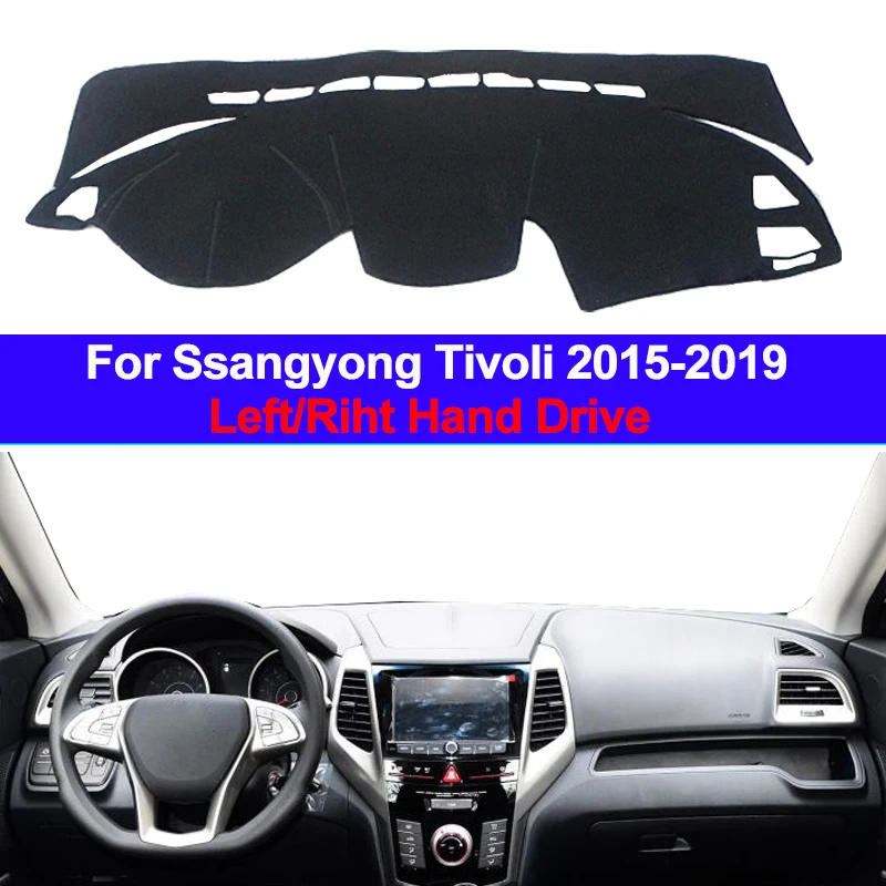 

Car Dashboard Cover Dashmat Carpet Dash Mat 2 Layers Cape For Ssangyong Tivoli 2015 - 2019 Sunshade Anti-dirty 2016 2017 2018