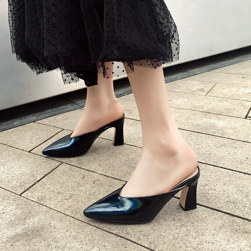 

RIZABINA Women Shoes Pu Leather High Quality Women Sandals Strange High Heels Sandals Sexy Fashion Ladies Footwear Size 34-43