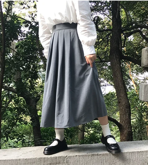 Винтажная Женская юбка в японском стиле новая весенняя плиссированная