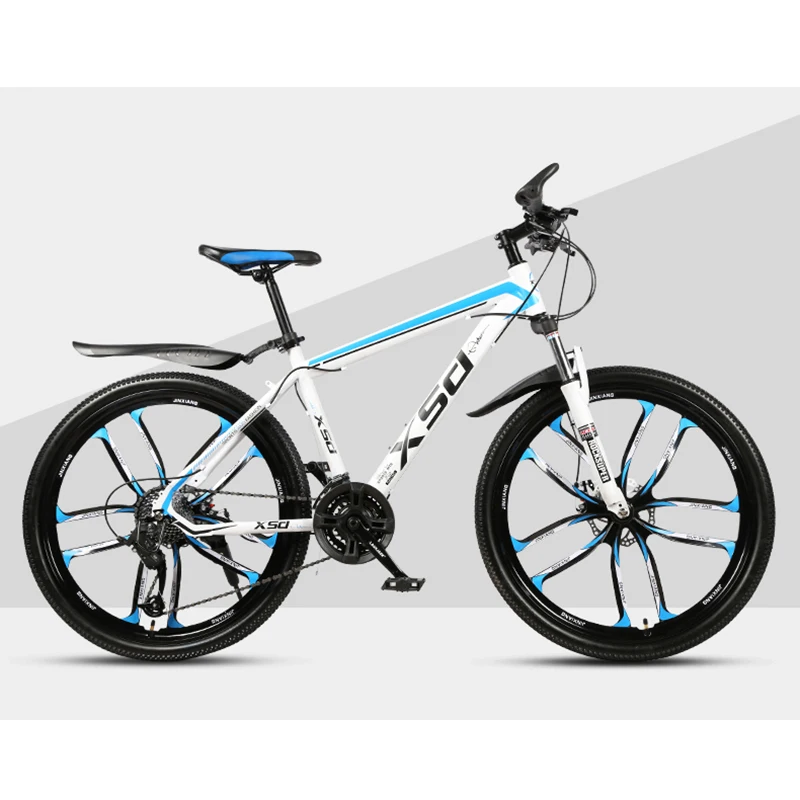 Günstig 21/24/27/30 Geschwindigkeit High Carbon Stahl Berg Fahrrad 26 Zoll Sechs Speichen Rad Bike Für Erwachsene Studenten