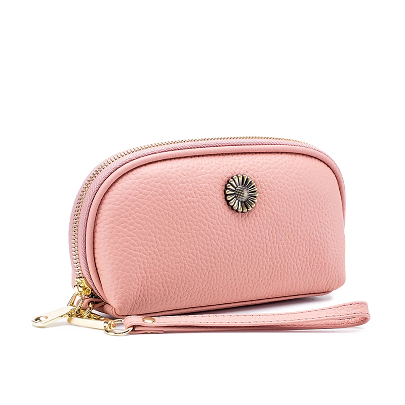 Pink Стиль, женский клатч, натуральная кожа, браслет, маленькая сумка, корейская мода, первый слой, коровья кожа, женская вечерняя сумка - Цвет: Pink