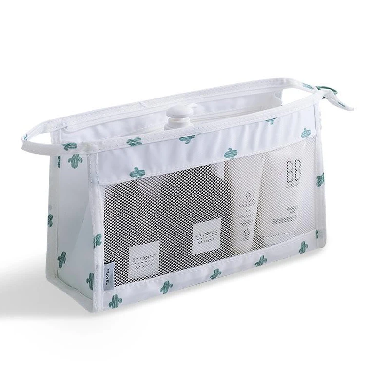 

New Mesh Twill Cosmetic Bag 2021 New Portable Toiletry Bag Hand Storage Bag Hanging Zipper Travel Storage Bag Makeup Bag