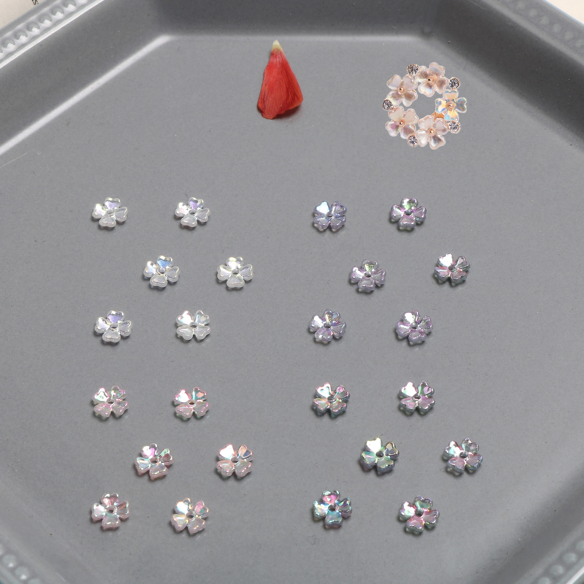 

10 Symphony Mini Imitation Shell Four Petals Small Flowers DIY Handmade Jewelry Earrings Nail Accessories Material