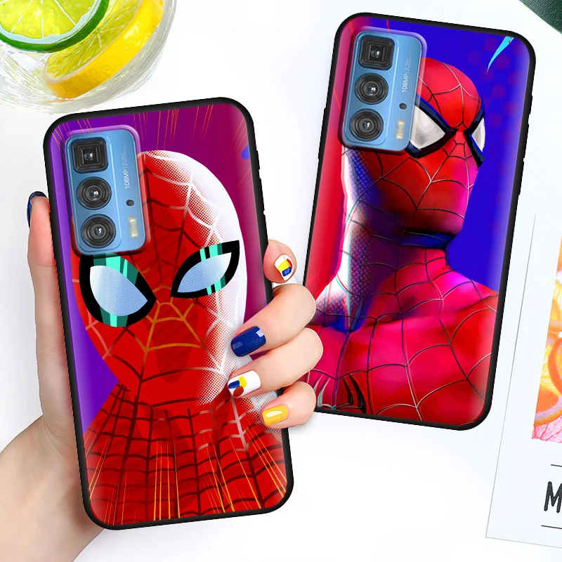 marvel sipderman painting for motorola moto g60 50 40 x3 e6i e7i power edge 20 pro lite fusion 5g 2021 soft black phone case free global shipping