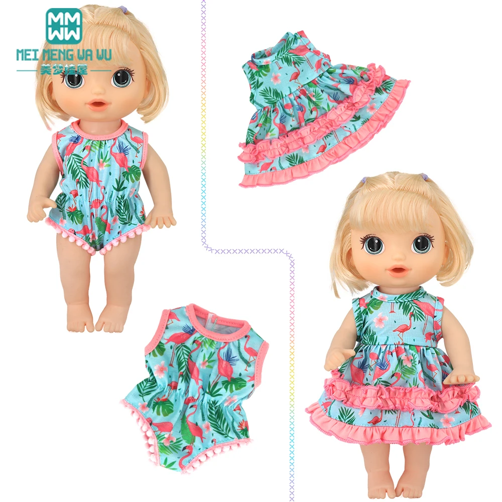 Fashion Dresses, Swimsuits, Tableware For 12 Inch 30cm Toys Crawling Doll Accessories
