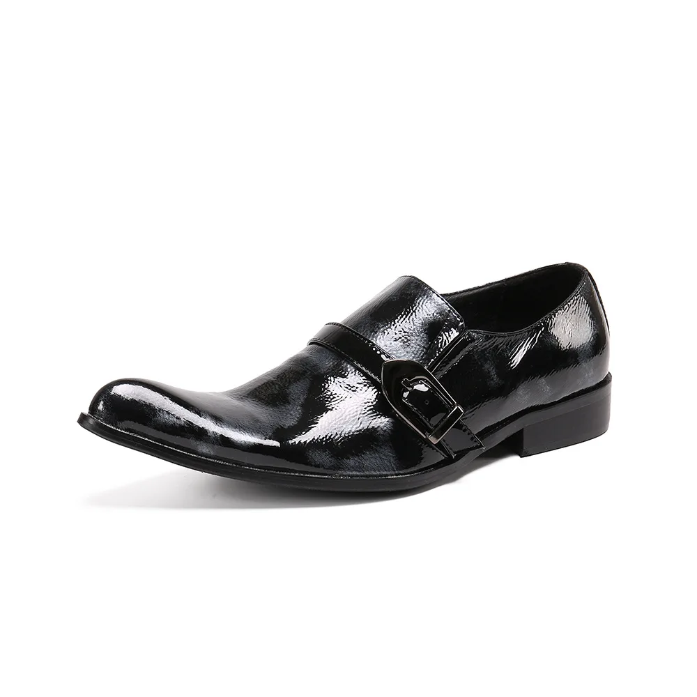 

Fashion Patent Leather Men Dress Shoes Men Pointed Toe Formal Shoes Men Wedding Shoes Office Oxford Shoes For Men Footwear