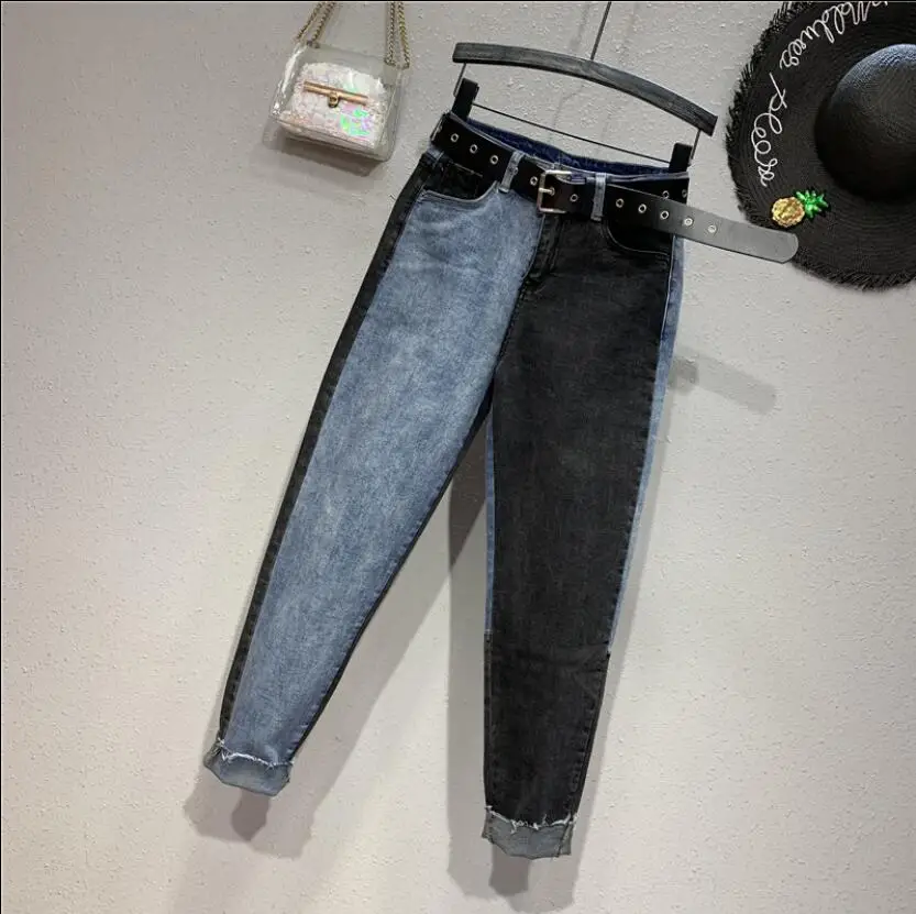 Новинка весна-осень женские свободные штаны папа с высокой талией Модные цветные