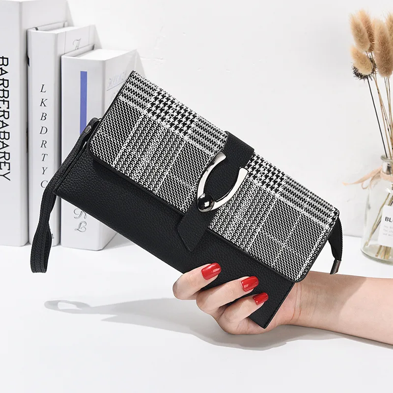 Женский кошелек длинный модный брендовый джинсовый с мультяшным рисунком