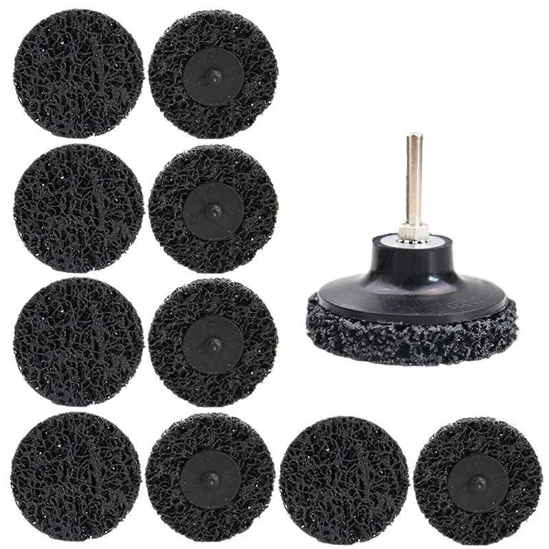 

10Pcs 2 Inch Cleaning & Stripping Quick Change Sanding Disc Remove Paint Rust And Oxidation With 1Pcs Disc Pad Holder
