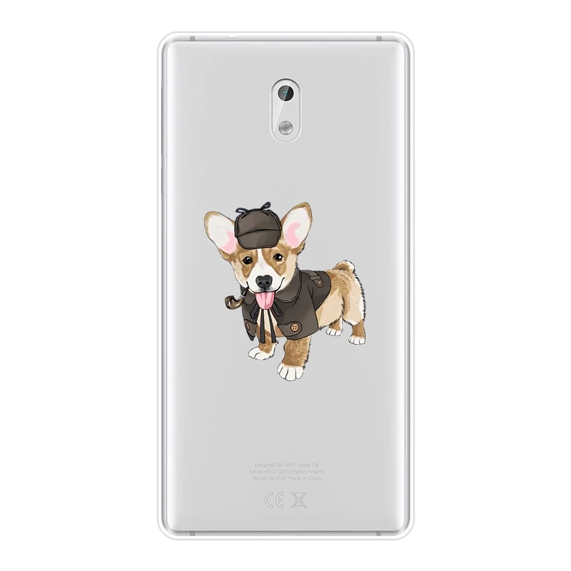 Чехол-накладка для Nokia X71 X6 7 Plus Nokia6 Nokia5 Nokia3 Nokia2 с изображением собаки силиконовый 9