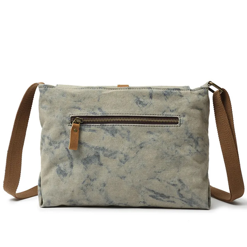 Сумка-мессенджер Мужская холщовая в стиле милитари винтажная Сумочка этническом