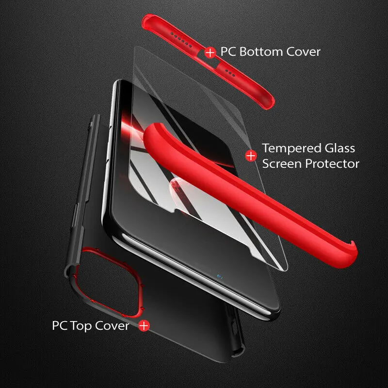Case For iPhone 12 12 Pro 12 Pro Max Case Slim Hybrid Shockproof  Case Cover Tempered Glass for iPhone 11  XS MAX XR X 8 7 Plus