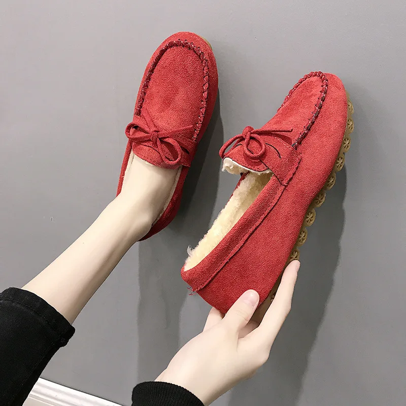 

Winter and Autumn New Women Loafers Warm Leisure Pregnant Women's Casual Shoes Cotton Fur Slip-on Ladies Flat Shoes 8891-1