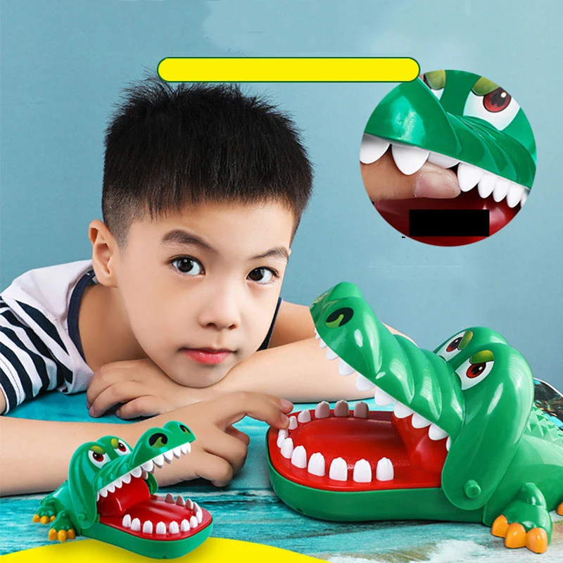 Большая игрушка крокодил для кусания пальцев родителей и детей антистресс