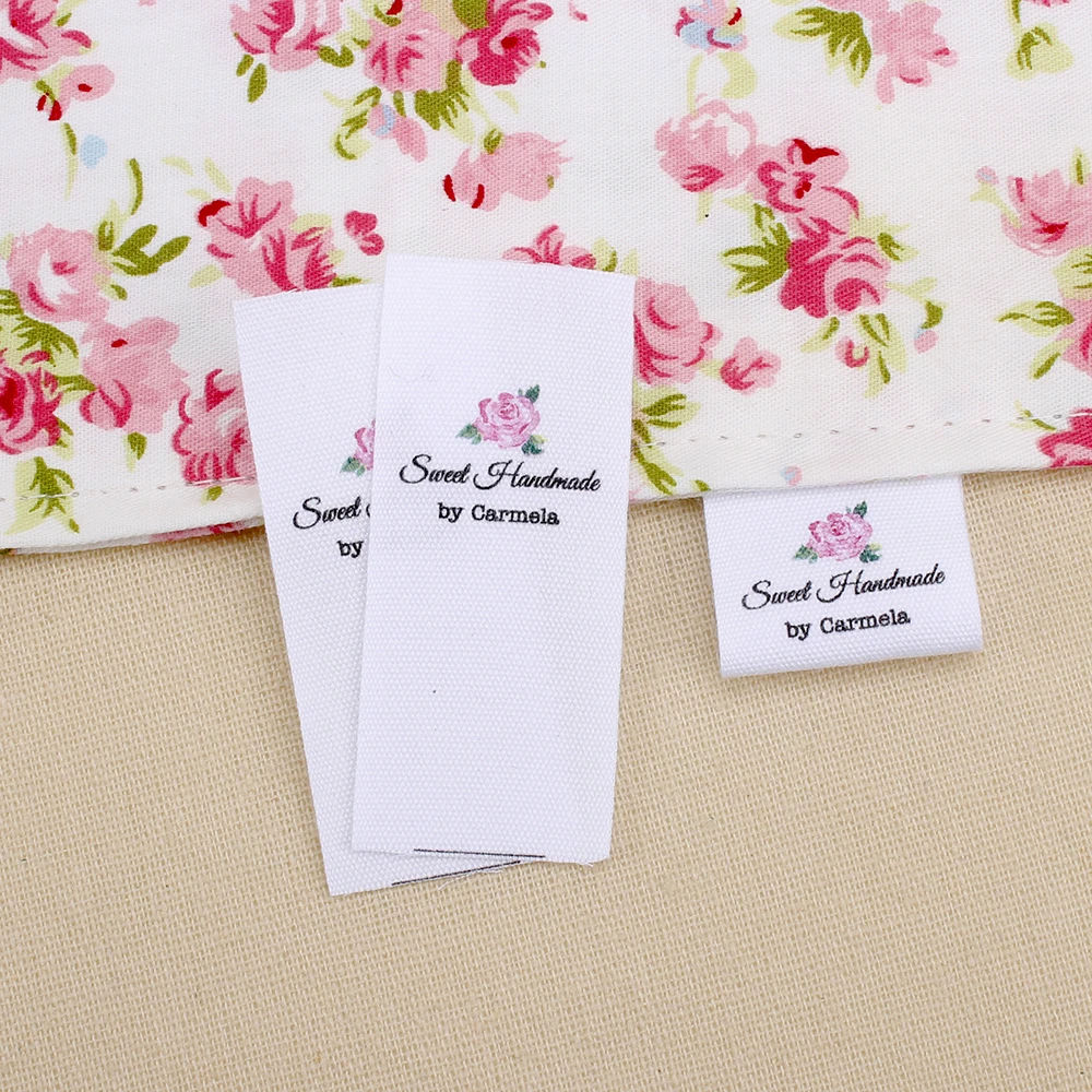 Пользовательские этикетки для одежды-брендовые из органического хлопка логотип