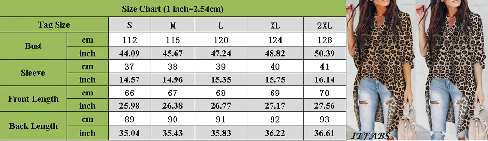 

2019 Hot Fashion Women Lady V-Neck Casual Blouse Flare Sleeve Long Shirts Casual Irregular Leopard Print Shirt Top and Blouse