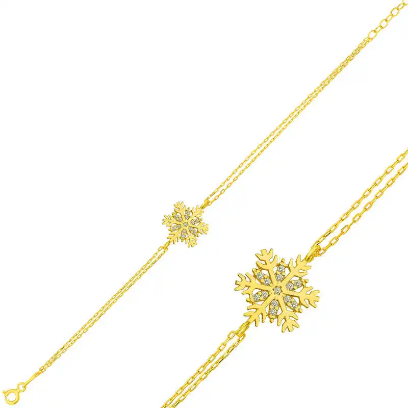 

Silverlina Silver Gold Snowflake Lady Bracelet
