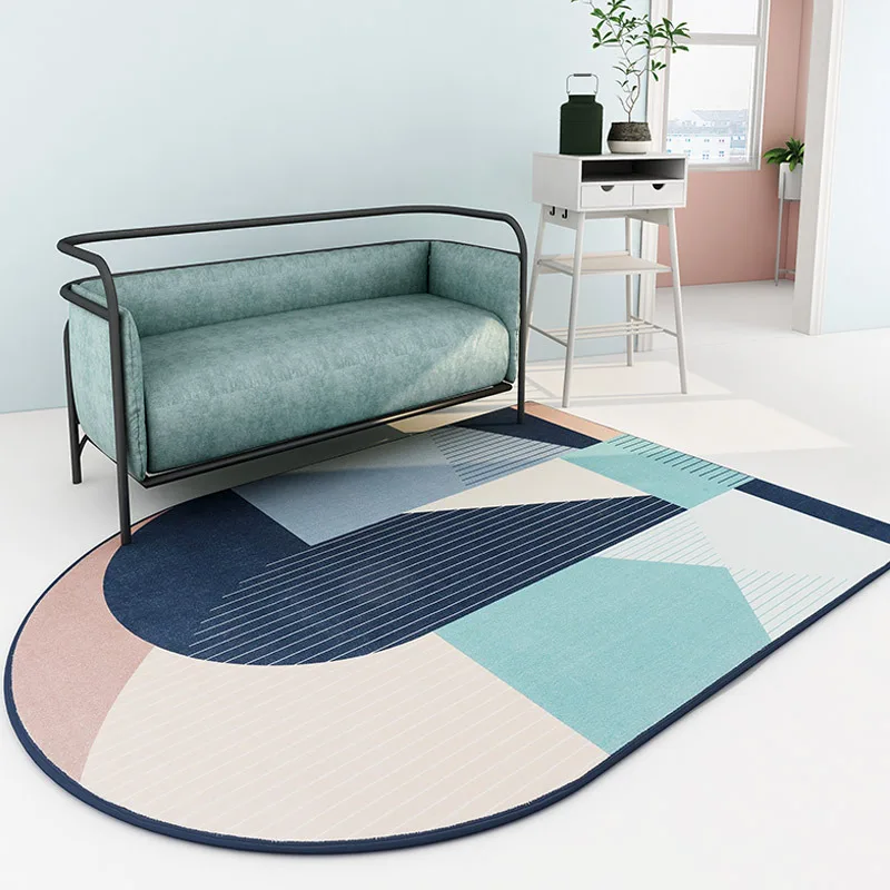 Ковер с геометрическим узором в японском и корейском стиле воздушный поцелуй для