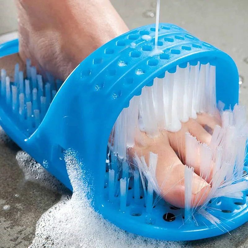 1Pc Bathroom Shower Feet Massage Slippers Bath Shoes Brush Pumice Stone Foot Scrubber Spa Shower Remove Dead Skin Accessories