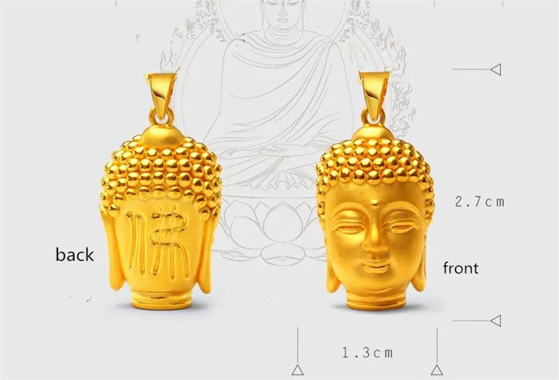Ожерелье с подвеской Золотого Будды для женщин и мужчин эксклюзивное ожерелье