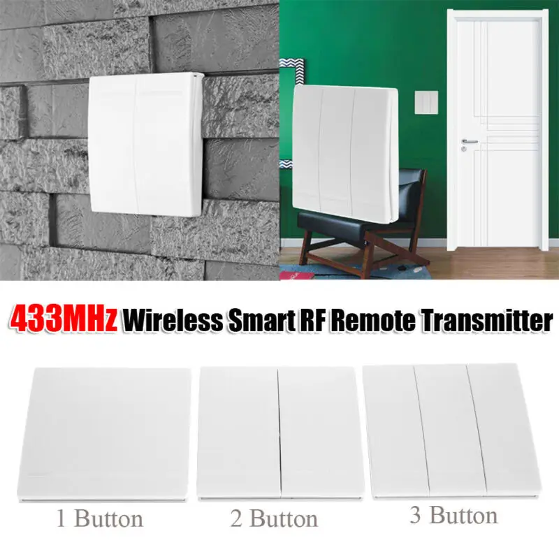 1/2/3 канала 433 МГц RF беспроводной пульт дистанционного управления настенная