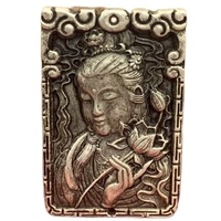 tibetan silver collection of hand carved guanyin brand pendant