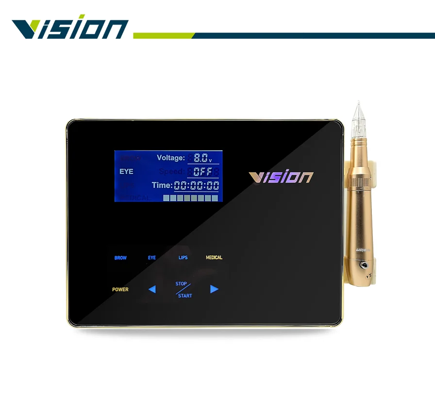 Цифровая портативная машинка для микроблейдинга Vision V10 ротационная 3D вышивки