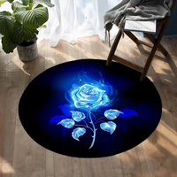 blue enchantress pattern bedroom carpet round mats living room carpet 60cm 80cm 100cm 120cm 150cm