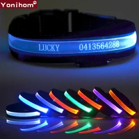 led dog collar light personalized glowing dog collar for cats usb rechargeable led dog collar night safety dogs collars luminous