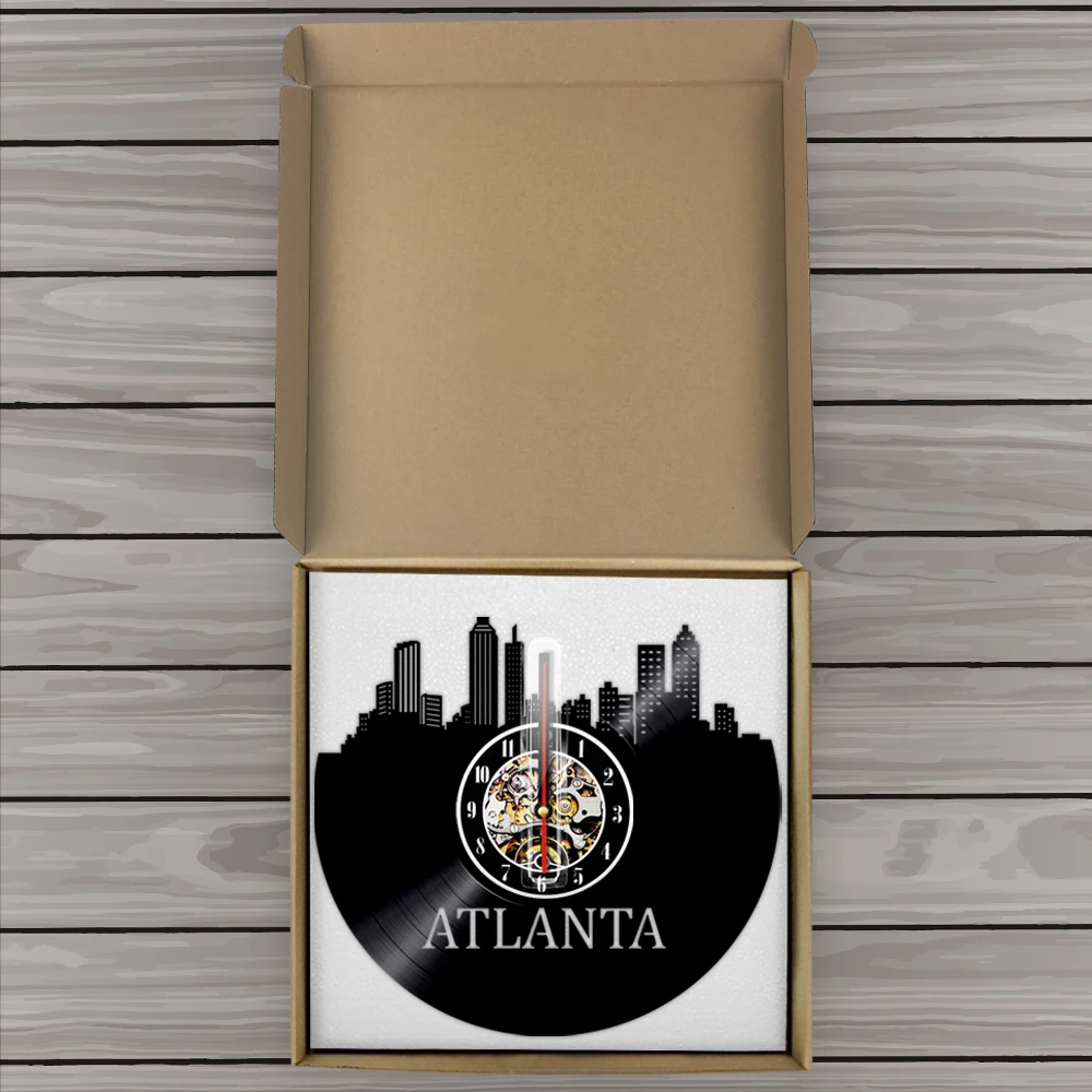 Атланта город достопримечательности декоративные настенные часы винтажные с