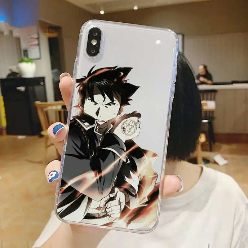 

Anime Fullmetal Alchemist Brotherhood Phone Case Transparent for iPhone 6 7 8 11 12 s mini pro X XS XR MAX Plus