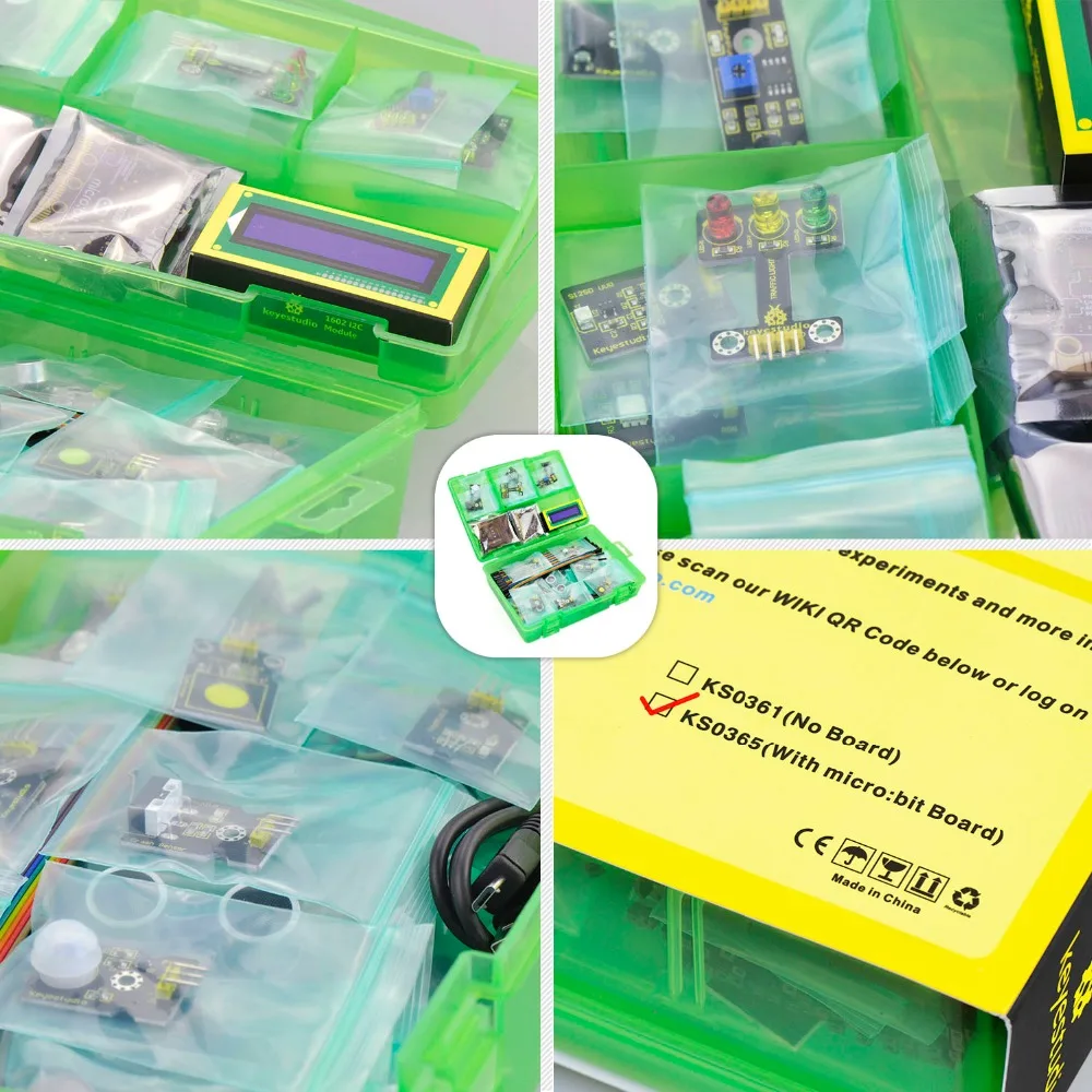 Keyestudio 37 в 1 стартовый набор датчика с микро: битовая плата для BBC Micro:Bit DIY проектов