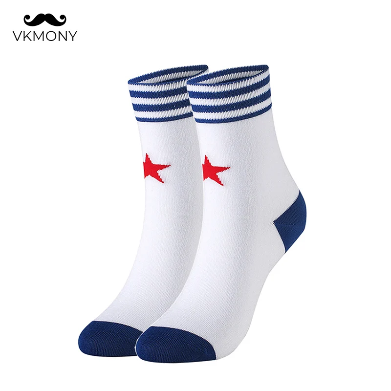 Cotton men socks fashion contrast man large size brand (EU 39-46) (US 7.0-12.0) VKMONY | Мужская одежда