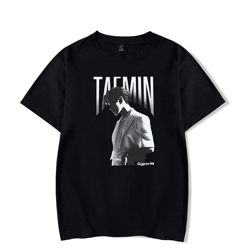 TAEMIN Kpop Super T-shirts Streetwear Summer Fashion Hip Hop Men Women T Shirts O-neck Homme Tee Shirt Short Sleeve T-shirt Tops