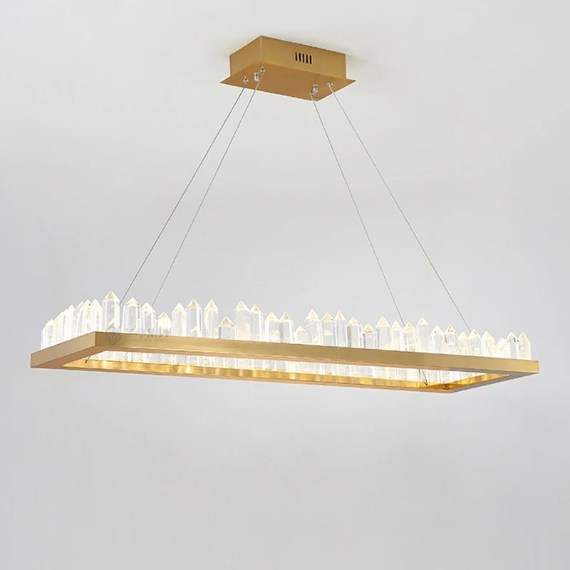 Простой светодиодный подвесной светильник для столовой кухни 120 100 см Черно белый