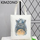 Сумка для покупок Totoro, многоразовая Холщовая Сумка из джута, мешок из переработанного материала